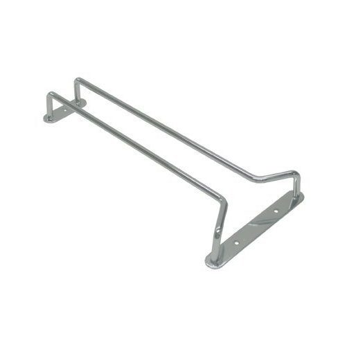 24 Inch Chrome Hanging Wine Glass Stemware Storage Rack