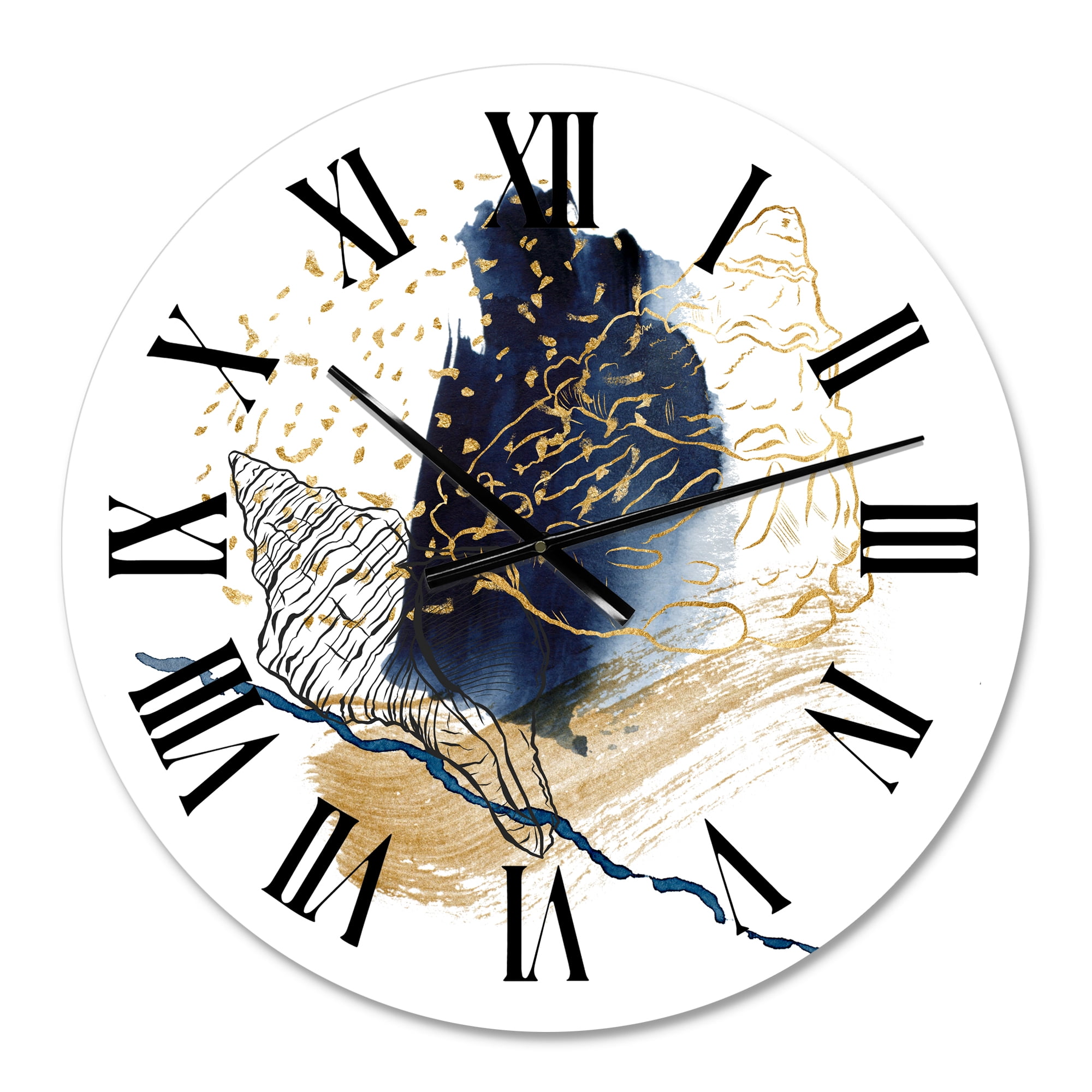 Designart 1 in Quartz Farmhouse Wall Clock