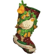 Partridge In A Pear Tree Stocking Felt Applique Kit