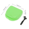 thumbnail image 4 of Unique Bargains 1 Set Braces Box with Brush Compact Braces Storage Box Green, 4 of 5