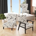 thumbnail image 1 of Designart Chaise d'Appoint "Dark Elegance In Floral Merge" Noire - Fauteuil de Cottage pour Chambre, 1 of 7