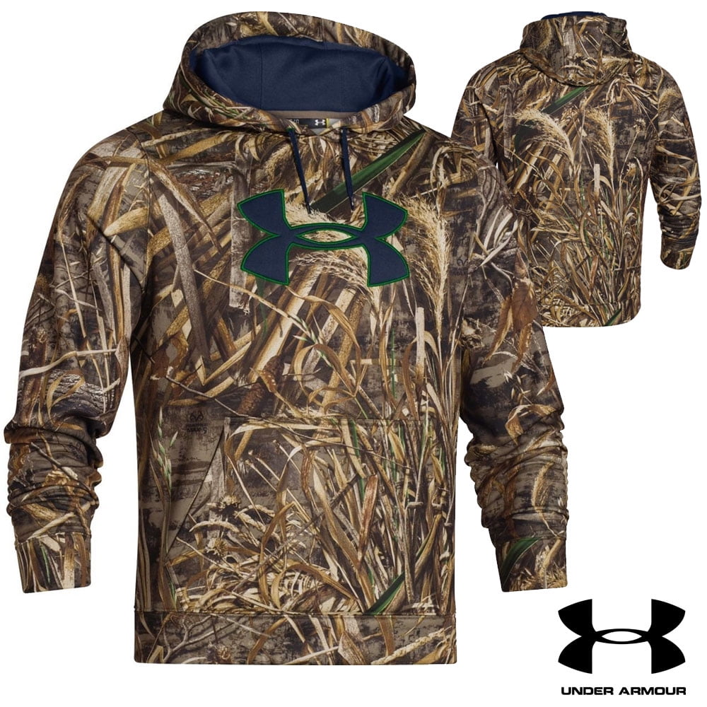 under armour men's camo big logo pullover hoodie