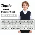 thumbnail image 3 of TOPTIE Youth Unisex V-Neck Sweater Vest-Black-XL, 3 of 8