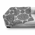 thumbnail image 3 of Mandala Soft Flannel Fleece Throw Blanket, Symmetrical Oriental Mandala Pattern Lace Like Ornamental Design, Cozy Plush for Indoor and Outdoor Use, 50" x 70", Black and White, by Ambesonne, 3 of 6
