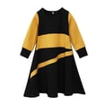 thumbnail image 6 of Otqutp Toddler Kids Baby Girls Long Sleeve Dress Solid Bowknot Casual Princess Dress Hat Birthday Outfit Set Patchwork Clothes for 6M~6T(b-Black,4-5 Years), 6 of 9