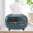 thumbnail image 3 of Retro Radio Tissue Box, Innovative Facial Tissue Box Multipurpose Electroplating  for Bedroom for Table for Living Room Green, 3 of 7