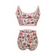 thumbnail image 3 of Traje de baño para mujer Bikini estampado de 2 piezas Traje de baño de cintura alta Traje de baño con estampado floral Trajes de baño para mujer, 3 of 5