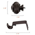 thumbnail image 5 of UTOPIA ALLEY Wall Mounted 3/4 Inch Curtain Rod - Curtain Rods For Windows 48 to 86 Inch, Adjustable Drapery Rods, Oil Rubbed Bronze Bedroom Curtain Rods, Tapestry Poles (Oil Rubbed Bronze, 48"-86"), 5 of 9