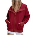 thumbnail image 2 of Tops para mujer,Sudadera con capucha de moda para mujer, top deportivo de manga larga, tejido suave y transpirable, ajuste cómodo e informal, ideal para todas las estaciones, sopatenor, 2 of 8
