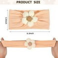 thumbnail image 2 of 3 Pcs Baby Flower Headbands Baby Girls Nylon Headband Soft Hairbands Hair Accessories for Newborn Infant Toddler Kids (Beige Orange Brown), 2 of 12