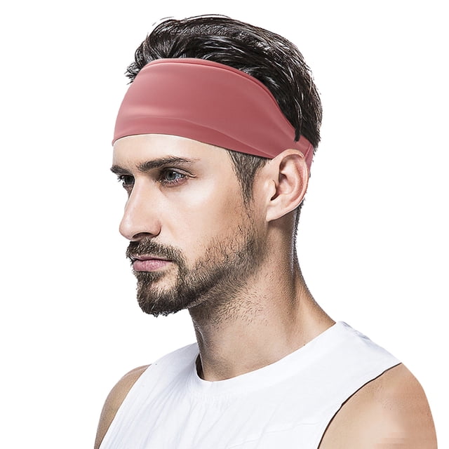 Bandeau de Course Rose Antidérapant Bandeau de Sport Ajustable Évacuant la Transpiration