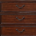 thumbnail image 3 of Benjara Miri 51 Inch 6 Drawer Tall Dresser Chest, Brass Carved, Cherry Oak Brown, 3 of 5