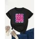 thumbnail image 3 of Camiseta informal para mujer con estampado "Back & Body Hurts", tejido de punto, cuello redondo, manga corta, elasticidad media, jersey para primavera/verano. Camiseta deportiva informal para hombre y, 3 of 6