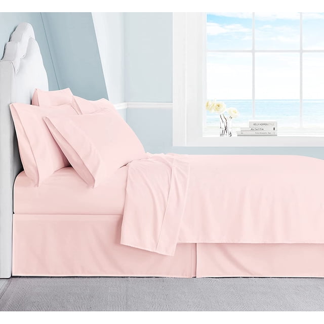 Swift Home Luxury 4-Piece Sheet Set with Extra Pillow Case, TwinXL, Blush