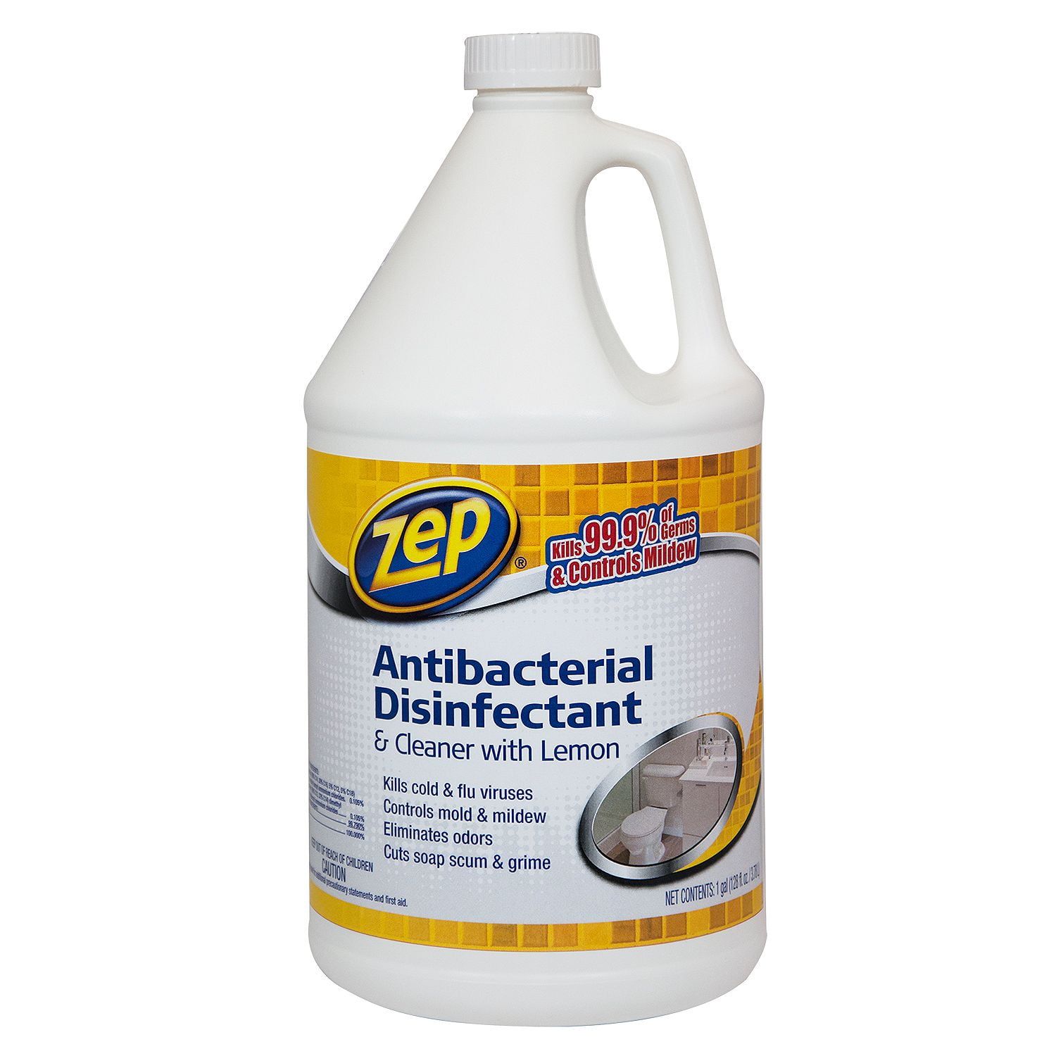Zep Commercial AntiBacterial Disinfectant and Cleaner with Lemon (1gal