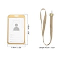 thumbnail image 2 of Uxcell 9.5x5.8cm Vertical Aluminum Badge Holder with Metal Hook Lanyard Gold Tone, 2 of 7