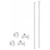 Westbrass Faucet Kit - 5/8 in. OD x 3/8 in. OD x 20 in. Bullnose in Powder coated White