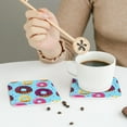 thumbnail image 6 of Bingfone Vintage Donuts Leather Drinks Coasters With Set Of 6,Suitable For Home Kitchen,Coffee Cup Coasters Home Gift, 6 of 9