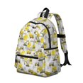 thumbnail image 2 of Excavator and Forklift Yellow Pattern Cute School Backpack with Padded Back and Adjustable Shoulder Straps 13.4"x11"x4.7", 2 of 5