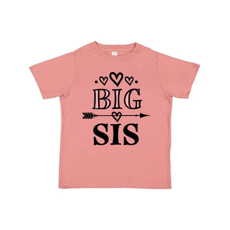 

Inktastic Big Sis Girls Cute Sister Announcement Gift Toddler Toddler Girl T-Shirt