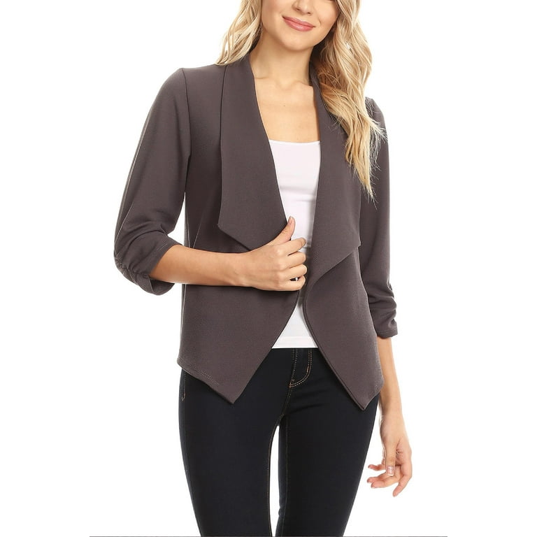 3 quarter length blazer cheap