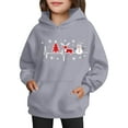 thumbnail image 4 of Sudadera con capucha para niñas y niños, sudadera de manga larga con cuello redondo y estampado de moda, jersey con bolsillo, sudadera de poliéster para niñas, 4 of 8