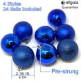Allgala 24PK Glitter Christmas Decorations, 2.33 Inch Ornament Balls