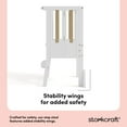 thumbnail image 5 of Storkcraft Toddler Montessori Foldable Step Stool, White with Driftwood, 5 of 15