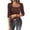 Coffee, variant on Women's Square Neck Long Sleeve Pullover Knitted Sweater Bottoming Shirt for Fall Winter Layering Basics,Coffee,XL