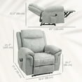 thumbnail image 3 of HOMCOM Fauteuil Inclinable Manuel avec 8 Massages par Vibration, Poches Latérales, Gris, 3 of 10