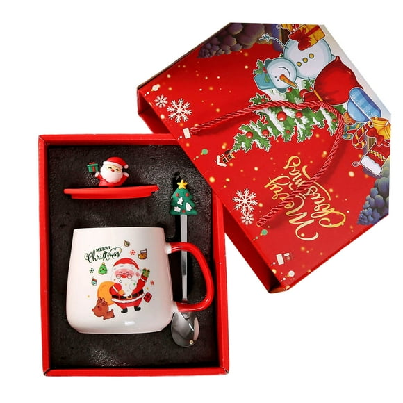 WMQPNNS Nouvelle Tasse de Père Noël Tendance en Céramique pour Fête Familiale, Vaisselle de Fête, Offres du Jour, Vente de Liquidation