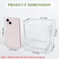 thumbnail image 2 of Set de jarrones de cristal Comrzor Square 12,7 x 12,7 x 12,7 cm, transparentes (6 unidades), 2 of 7