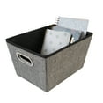 thumbnail image 3 of Simplify 4.32 Gallon Medium Grommet Plastic Storage Bins, Black, 3 of 8