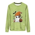 thumbnail image 4 of Heisall Womens Hoodies Halloween-themed Sparkling Print Round Neck Long Sleeve Fleece-lined Casual Sporty Fashion Sweatshirts, 4 of 9