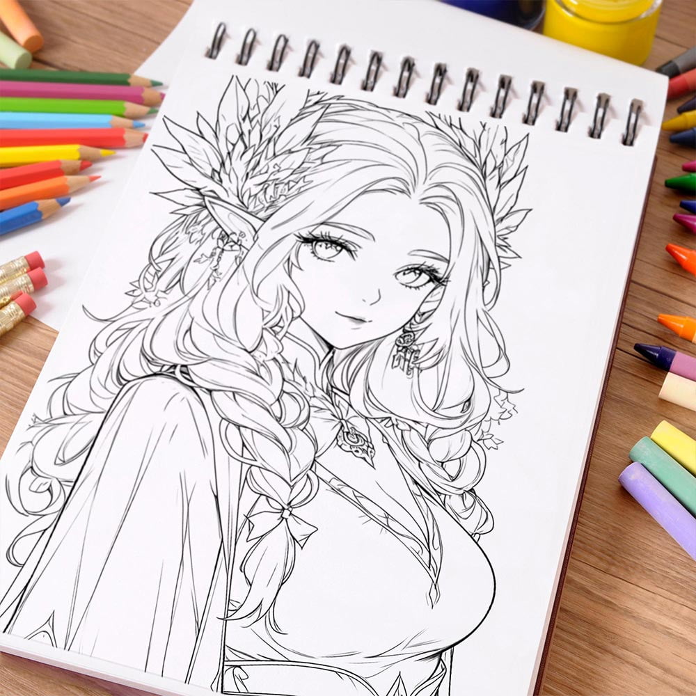 NETHOUSE Fairy Of Nature Coloring Book For Adults Relaxation & Stress Relief, 30 Coloring Pages of Forest Fairies, Nature Spirits, Enchanted Woodland Creatures, and Magical Garden Scenes