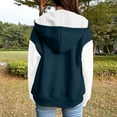 thumbnail image 5 of FRSASU Women's Color Block Zip up Hoodie Sweatshirt Casual Long Sleeve Jacket with Pockets Loose Tops Navy, 5 of 6