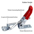 thumbnail image 2 of Toggle Clamp,4 pcs Adjustable Toggle Catch Toggle Latch Metal Clamps for Door Cabinet Box Case Trunk Tool Boxes-Good, 2 of 5