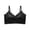 Black, variant on MEICHEN Elegant Satin Full Coverage Tshirt Bras for Women Solid Lace Edged Wireless No Show Underwear Push Up Bralettes