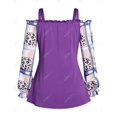 thumbnail image 3 of Tallas de tela escocesa de leopardo de talla grande t shirt Rosegal Mangas largas de talla grande, 3 of 5