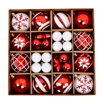 44PCS Christmas Ball Ornaments Set 2.36 Inch Shatterproof Xmas Tree Hanging Decorations Bulk for Large Christmas Trees Holiday Wreath Garland Party Festival Event Home Indoor Outdoor Decor