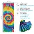 thumbnail image 2 of Colorful Rainbow Tie Dye Spiral Pattern Hot Yoga Mat Towel Non Slip for Hot Yoga - Quick-Drying Yoga Mat Cover with 4 Corner Pockets with Travel Bag - Hot Yoga Towel Non Slip 70"x26", 2 of 6