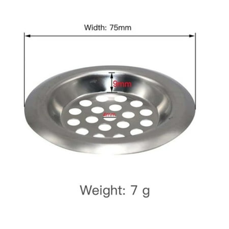 

STEEL PLUG STRAINER Bath/Bathroom Sink Shower Drain Filter Cover Hair Catcher UK