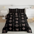 thumbnail image 2 of Feelyou Hippie Skeleton Teens Twin Comforter Sets, Damask Aztec Triangle Bedding Set, 2pcs, 2 of 8