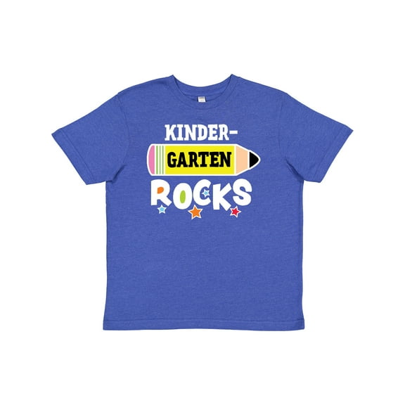 Inktastic Kindergarten Rocks with Pencil and Stars Youth T-Shirt