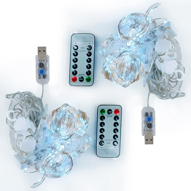 Cortina de Luces Decorativas Tiktik 3x3 Control Led Fría 2pzs