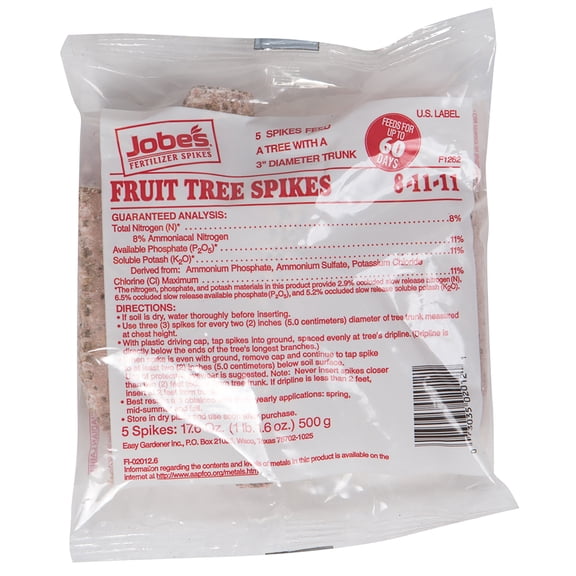 Jobe's Slow Release Fruit and Citrus Plant Fertilizer Spikes, 5 Count