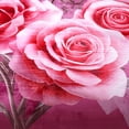 thumbnail image 5 of HAOK Fleece Bed Blanket Queen Size 85" x 93", 3-Ply Heavy Thick Winter Blanket 8lb, Pink Floral, 5 of 8