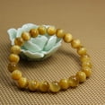 thumbnail image 3 of Natural AAA Gold Tiger Eye Gemstone 8mm Round Beads Stretch Bracelet 7" Unisex, 3 of 5