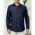 thumbnail image 6 of sogami Men's Denim Shirts Long Sleeve Casual Button Down Shirt Regular fit, 6 of 6