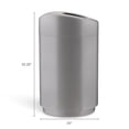 thumbnail image 2 of Safco Open Top Trash Can, Indoor Modern Home 30 Gallon Waste Bin Container, Silver, 2 of 6